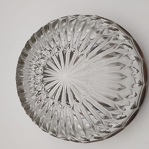 Vintage Crystal Glass Bowl with Stainless Rim - Picture 6 of 8